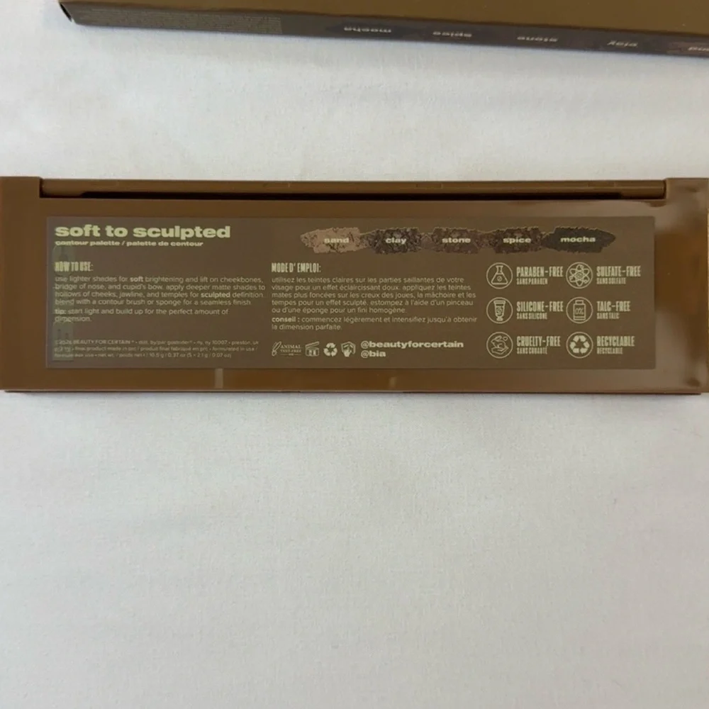Beauty For Certain Soft To Sculpted Contour Palette - 10.5g / 0.37oz NIB